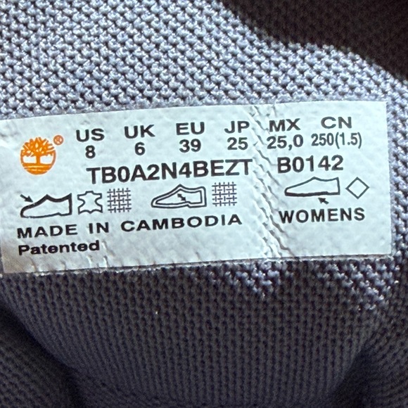 New Timberland Motion Access Waterproof Women's Size 8 TB0A2N4BEZT Beige Purple - Picture 6 of 6